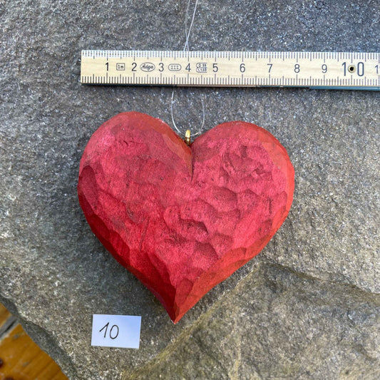 Nr.10 - Volles Herz, Rot glänzend und gewachst