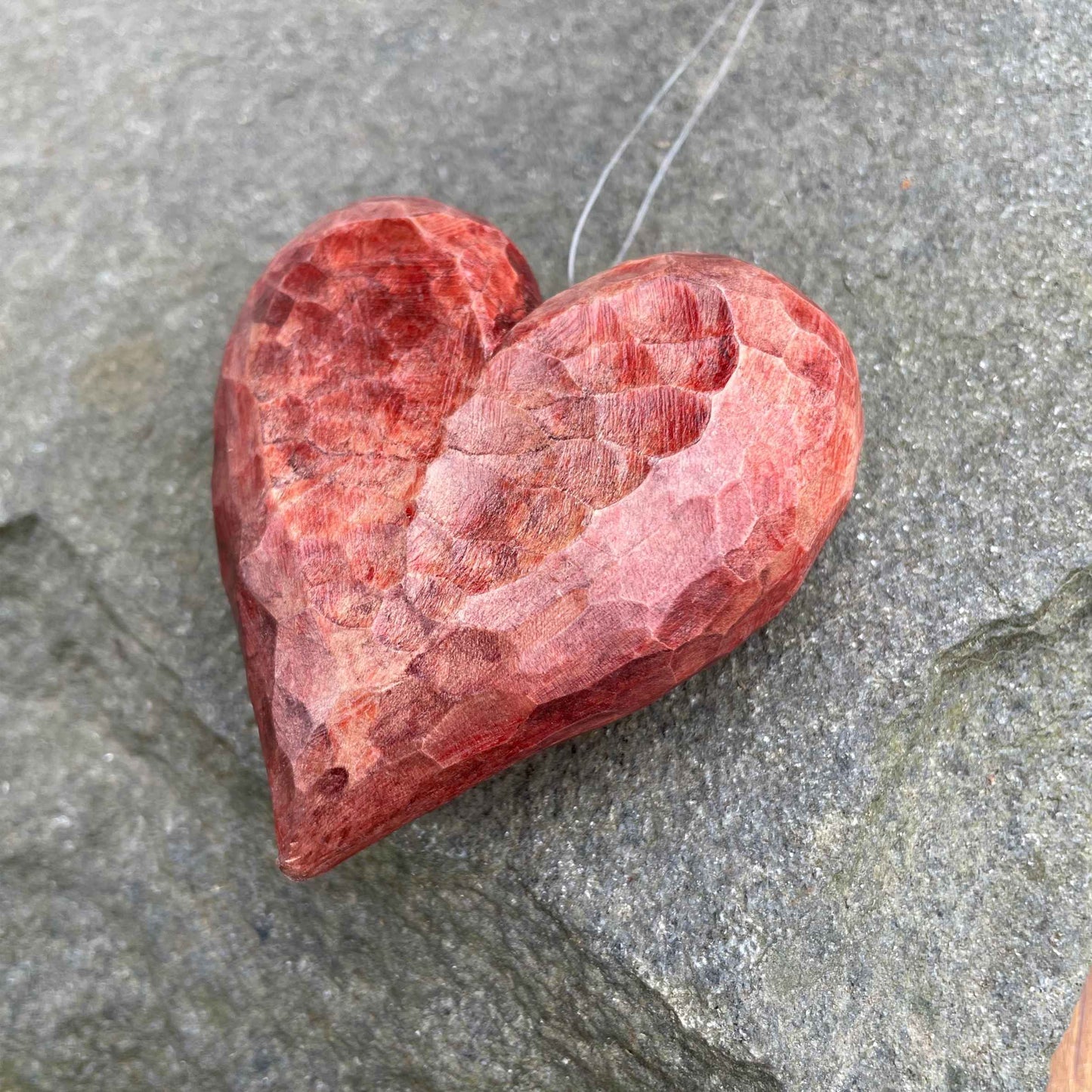 Nr.8 - Volles dickes Herz, Rot glänzend und gewachst