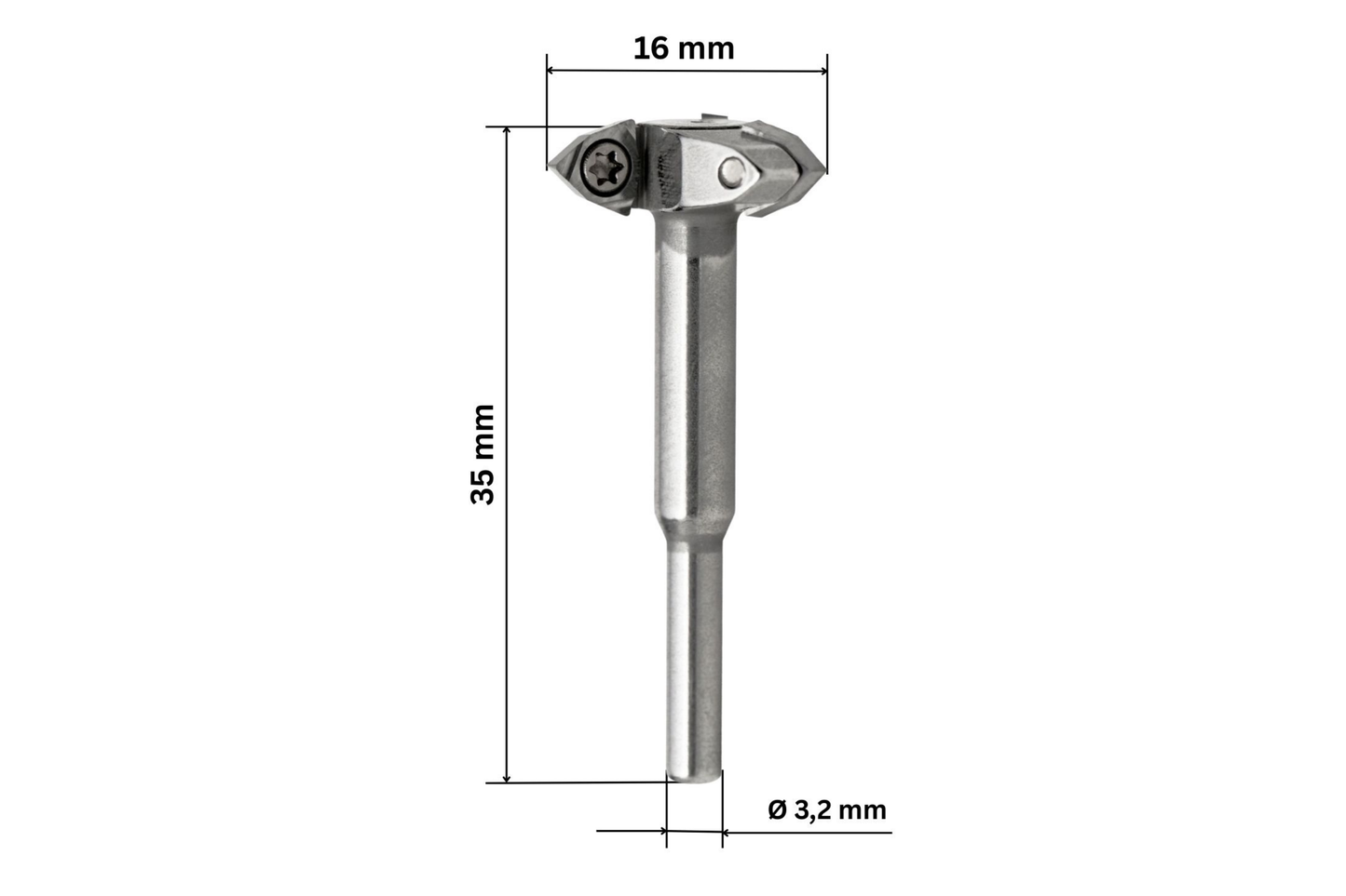 Dreieckfräser für Dremel, Schneiden Dreieckig, Schaft 3,2 mm