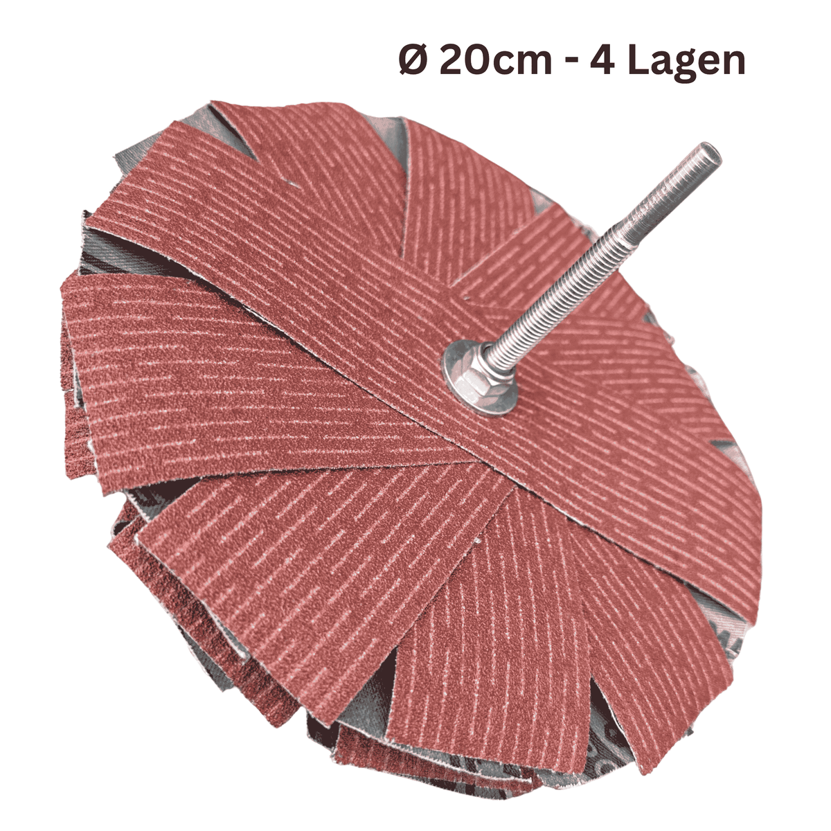 Schleifstern P60 mit Klingspor Schleifgewebe – fertig montiert