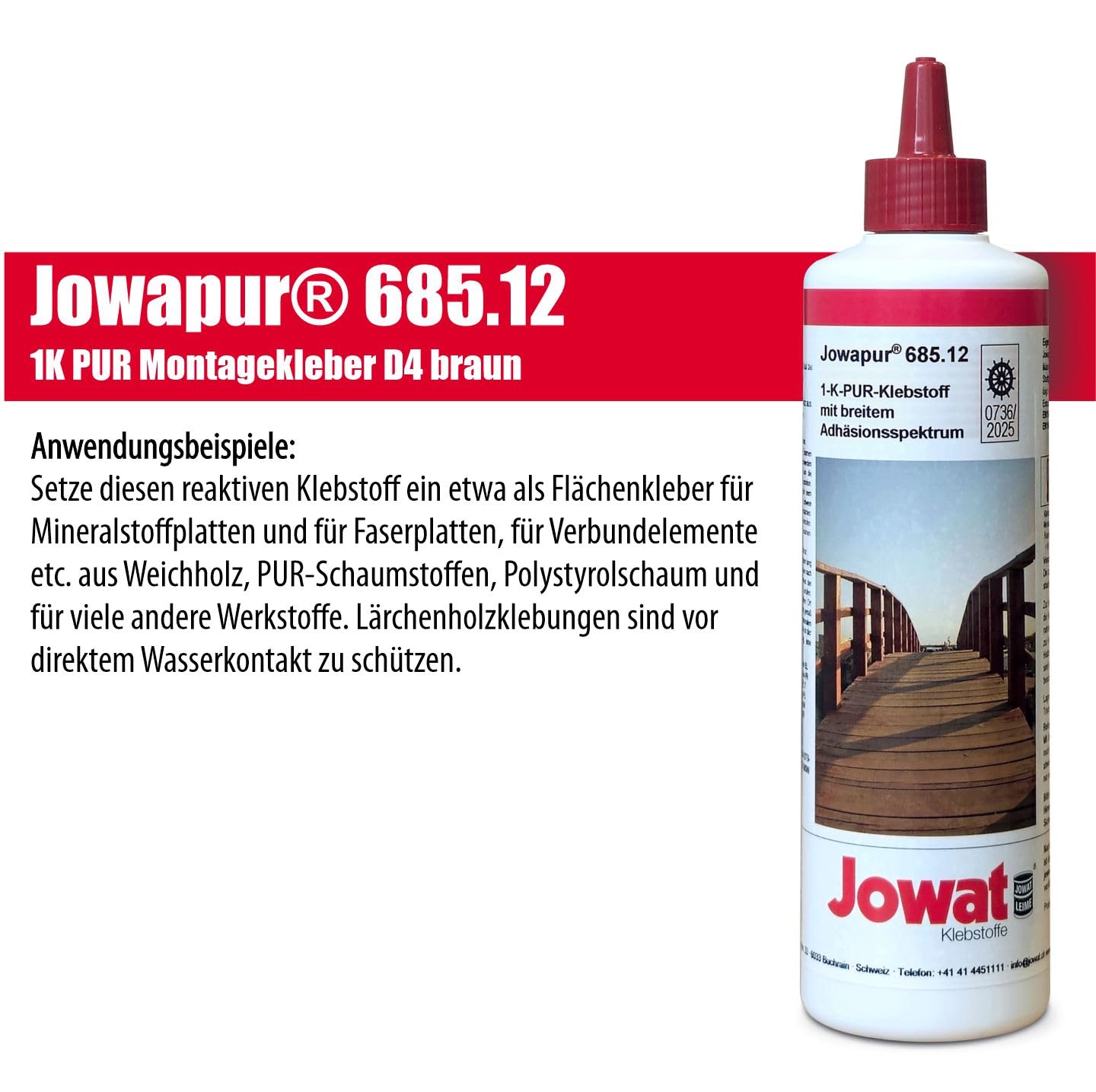1K PUR Montagekleber außen – schnell härtend, stark schäumend (0,5 kg)