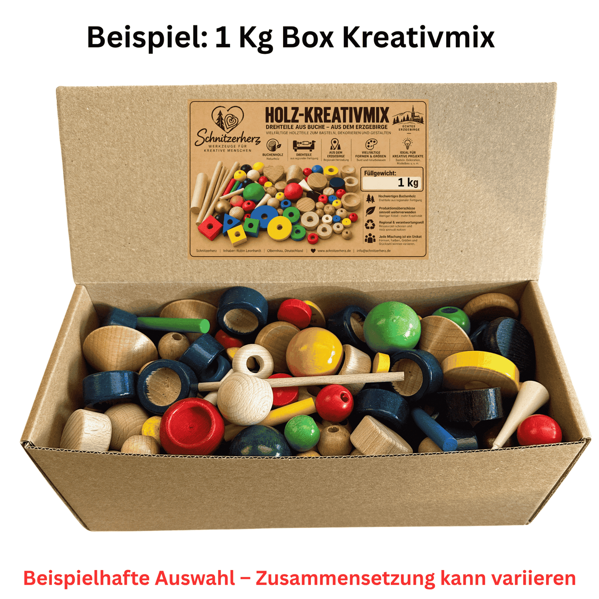 Holz-Kreativmix Drehteile aus Buche