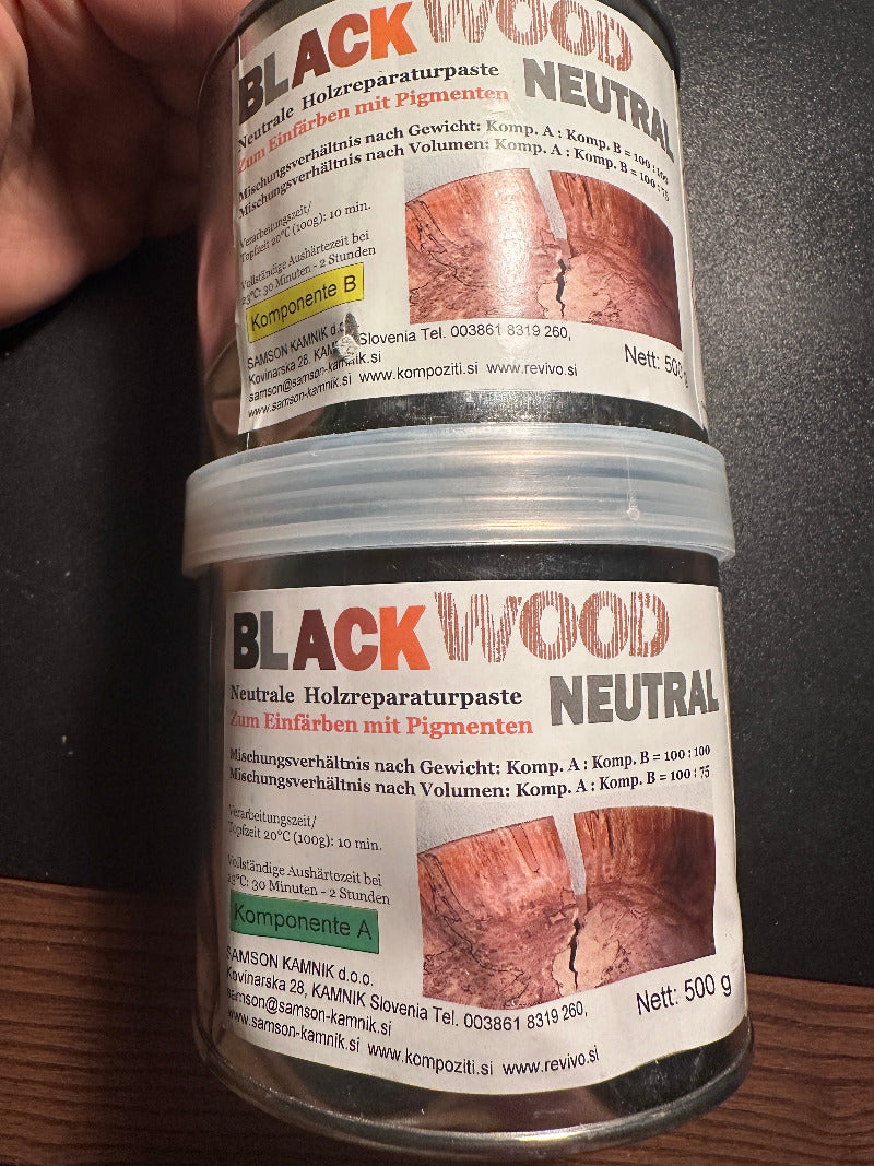 Blackwood Holzpaste - Original verschlossen, Dosen mit kleinen Dellen