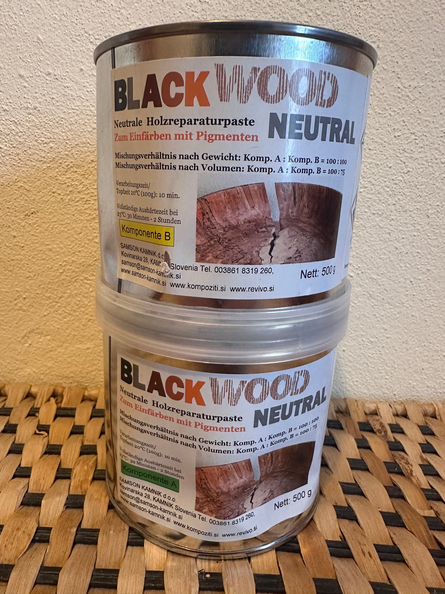 Blackwood Holzpaste - Original verschlossen, Dosen mit kleinen Dellen