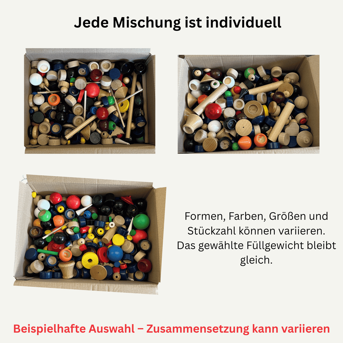 Holz-Kreativmix Drehteile aus Buche