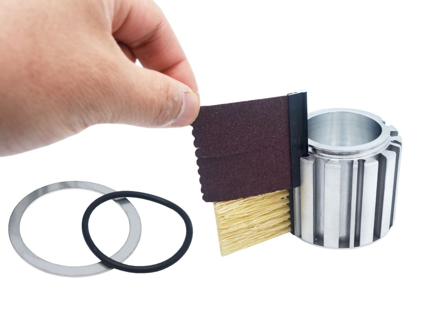 Schleifwalze inkl. kugelgelagerter Verlängerung im Komplettset