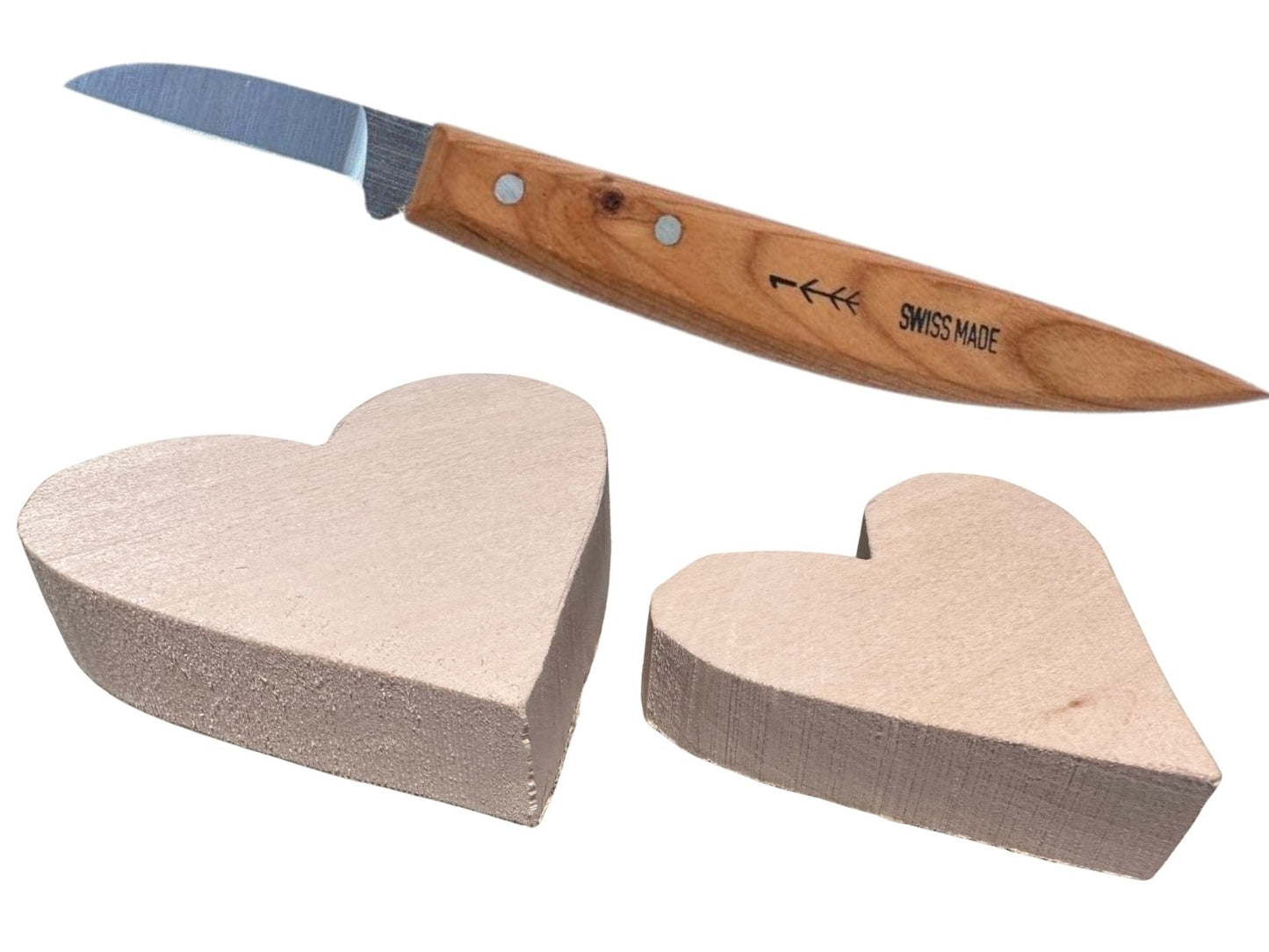 Geschenkset Pfeil Rosenmesser + 2 Lindenherzen