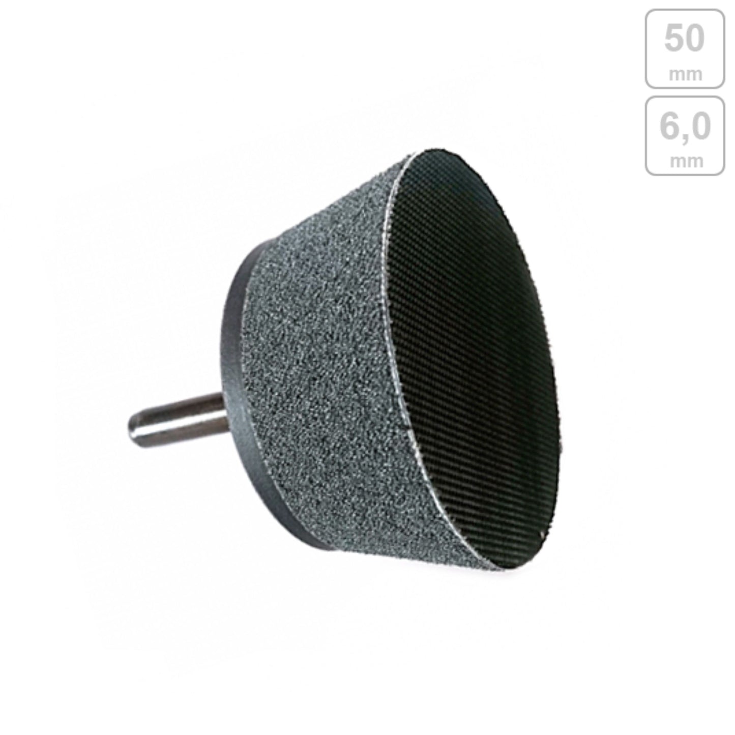 Schaumstoff-Schleifteller mit Klett, Ø 50mm, Schaft: 6,0mm