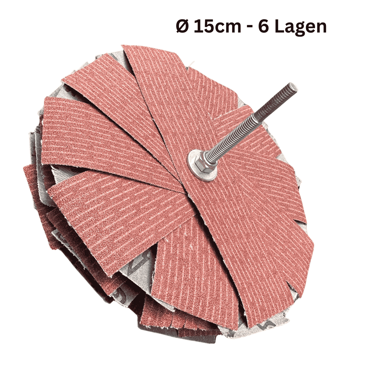 Schleifstern P60 mit Klingspor Schleifgewebe – fertig montiert