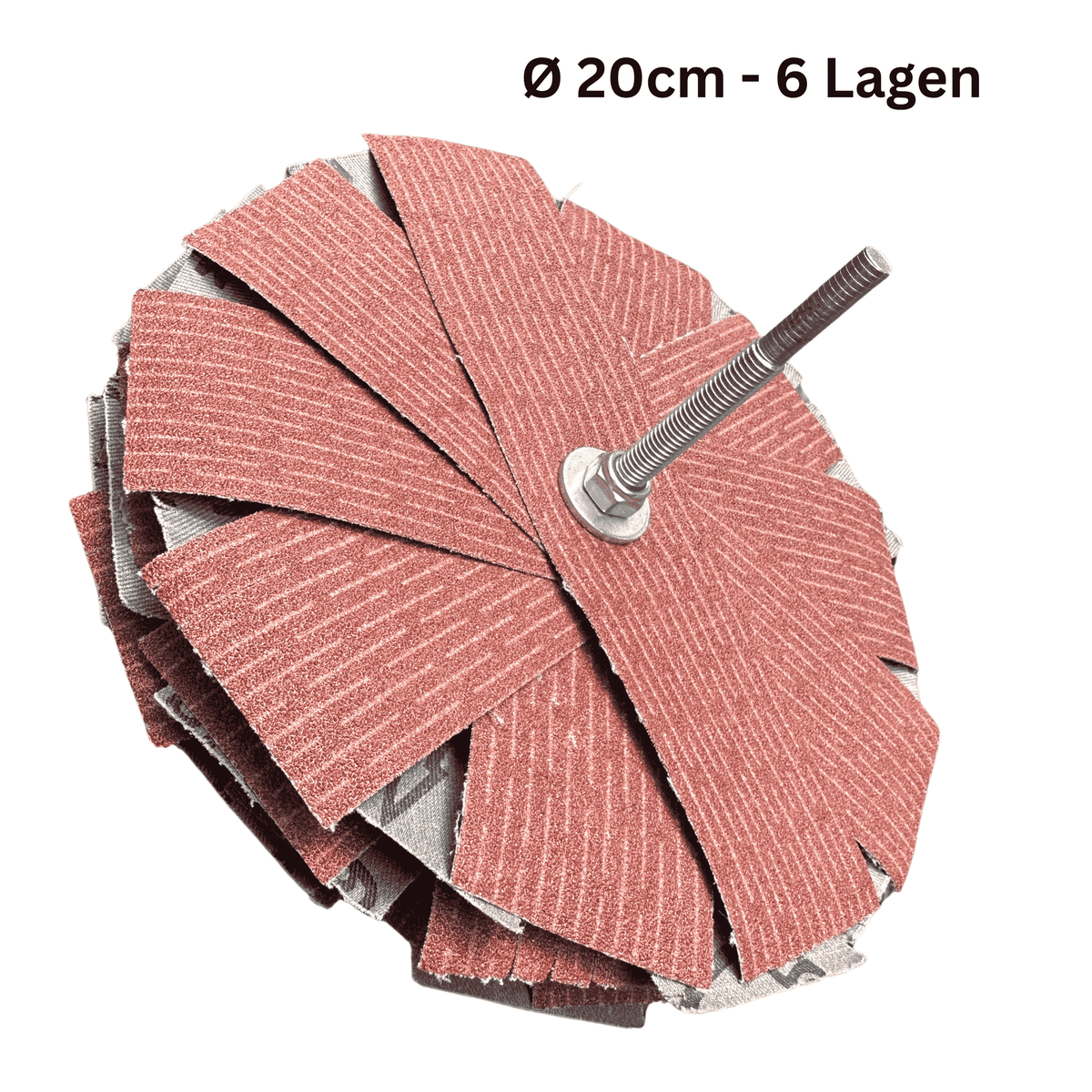 Schleifstern P60 mit Klingspor Schleifgewebe – fertig montiert