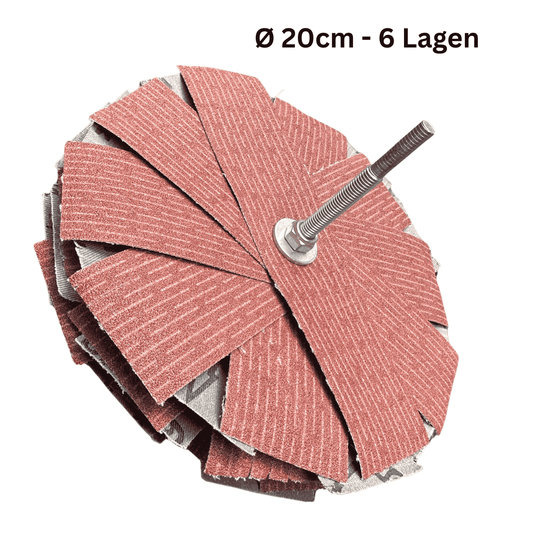 Schleifstern P60 mit Klingspor Schleifgewebe – fertig montiert